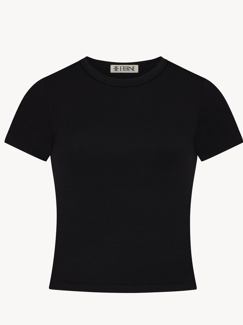 Eterne Black Short Sleeve Cotton Tee
